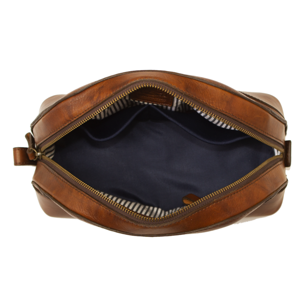 Mission Mercantile Heritage Leather Stateroom Wash Bag: Hickory