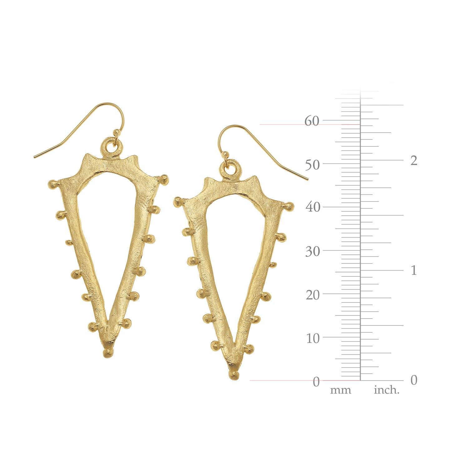 Susan Shaw Gold Cut Out Earrings