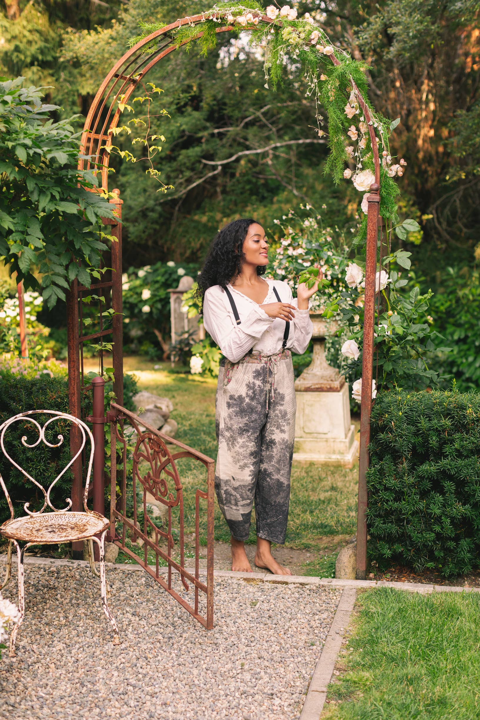 Market of Stars Still I Rise Linen Cropped Artist Pant w/ Sunrise