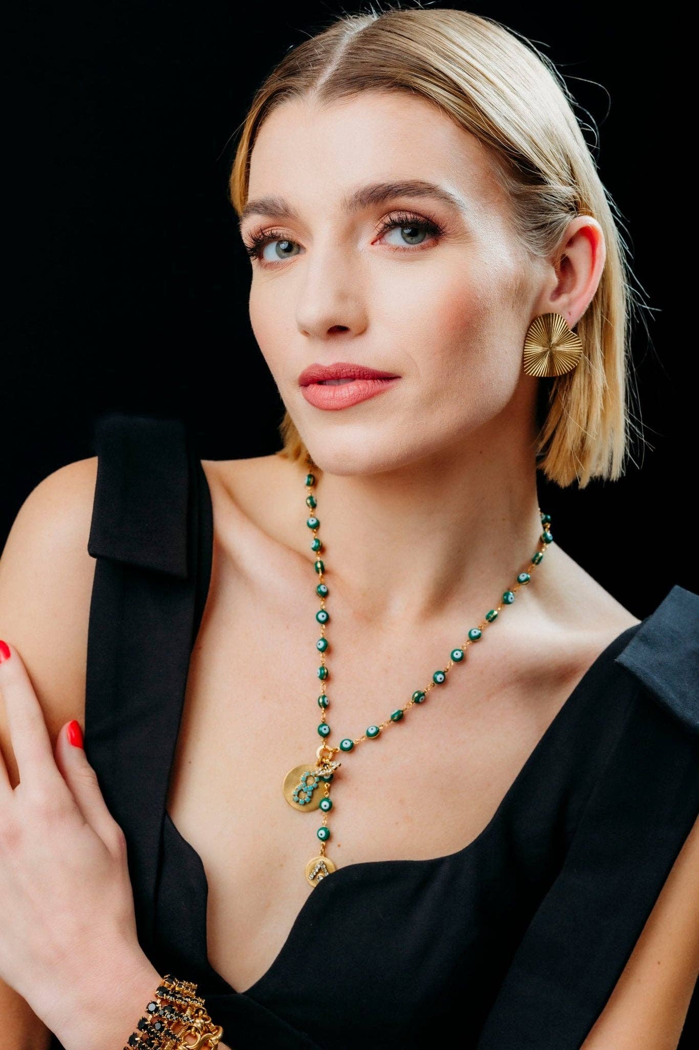 Elizabeth Cole Galia Necklace: Pink