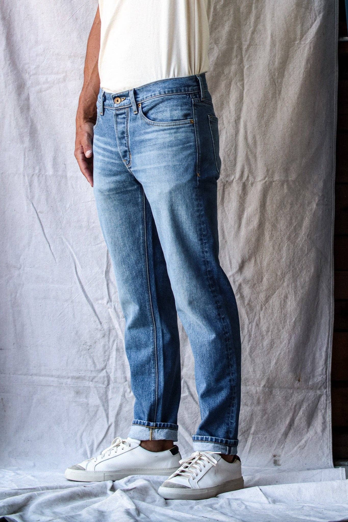 WIESMADE Paul Fit Jean | Salt Wash Straight Slim Fit: Salt Wash / WAIST 36 / LENGTH 32.5