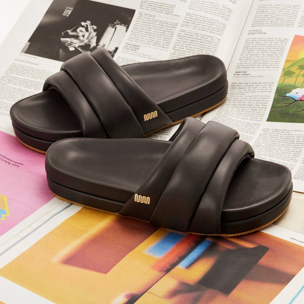 Commbi The Softie Slide - Faded Black: Women's / Wmn's 6