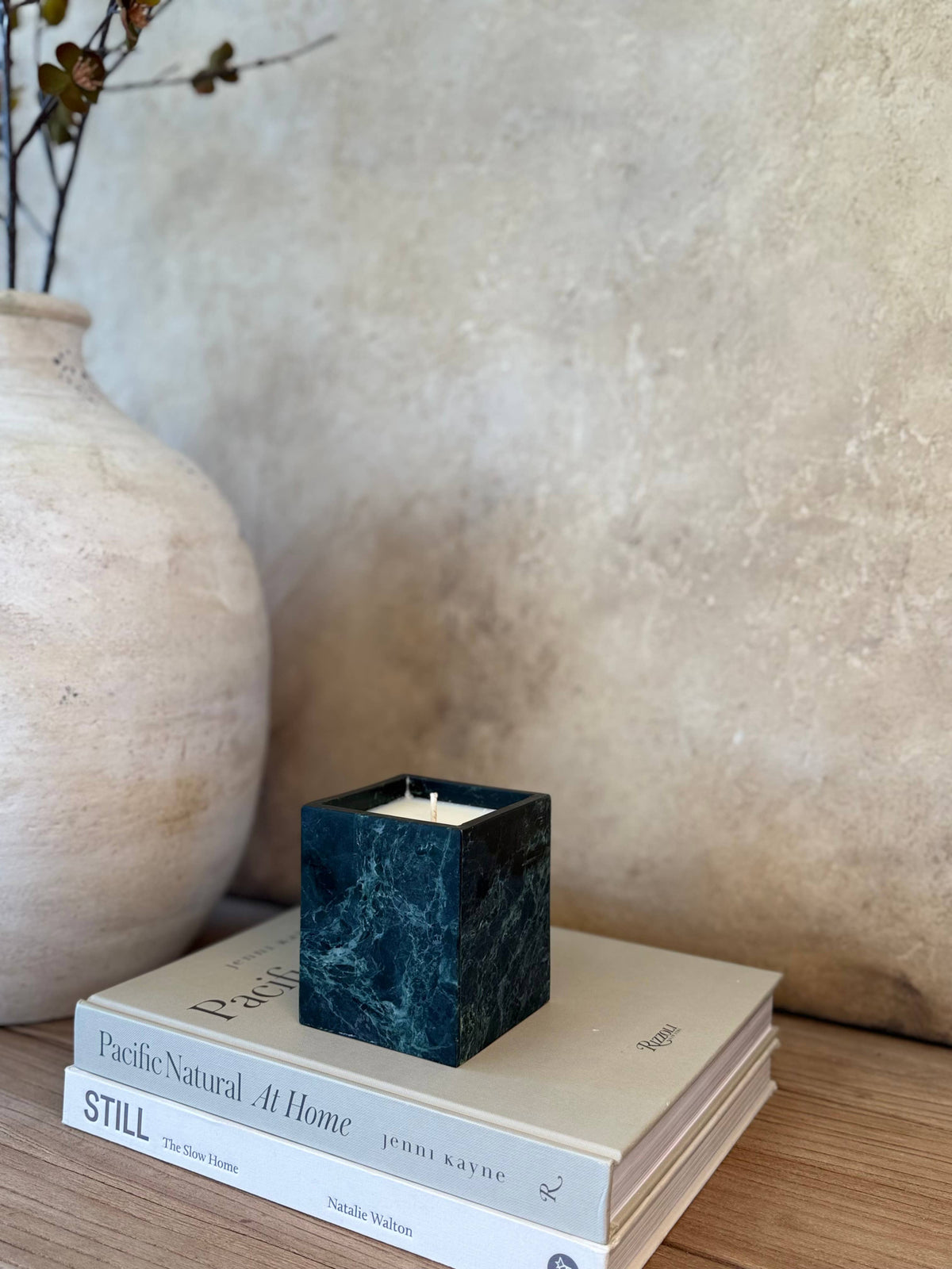 STANDARD WAX Marble Candle- White Label Ready: Purple w/White Veins- Rosso Levanto / 7 Veils Inspired by Byredo