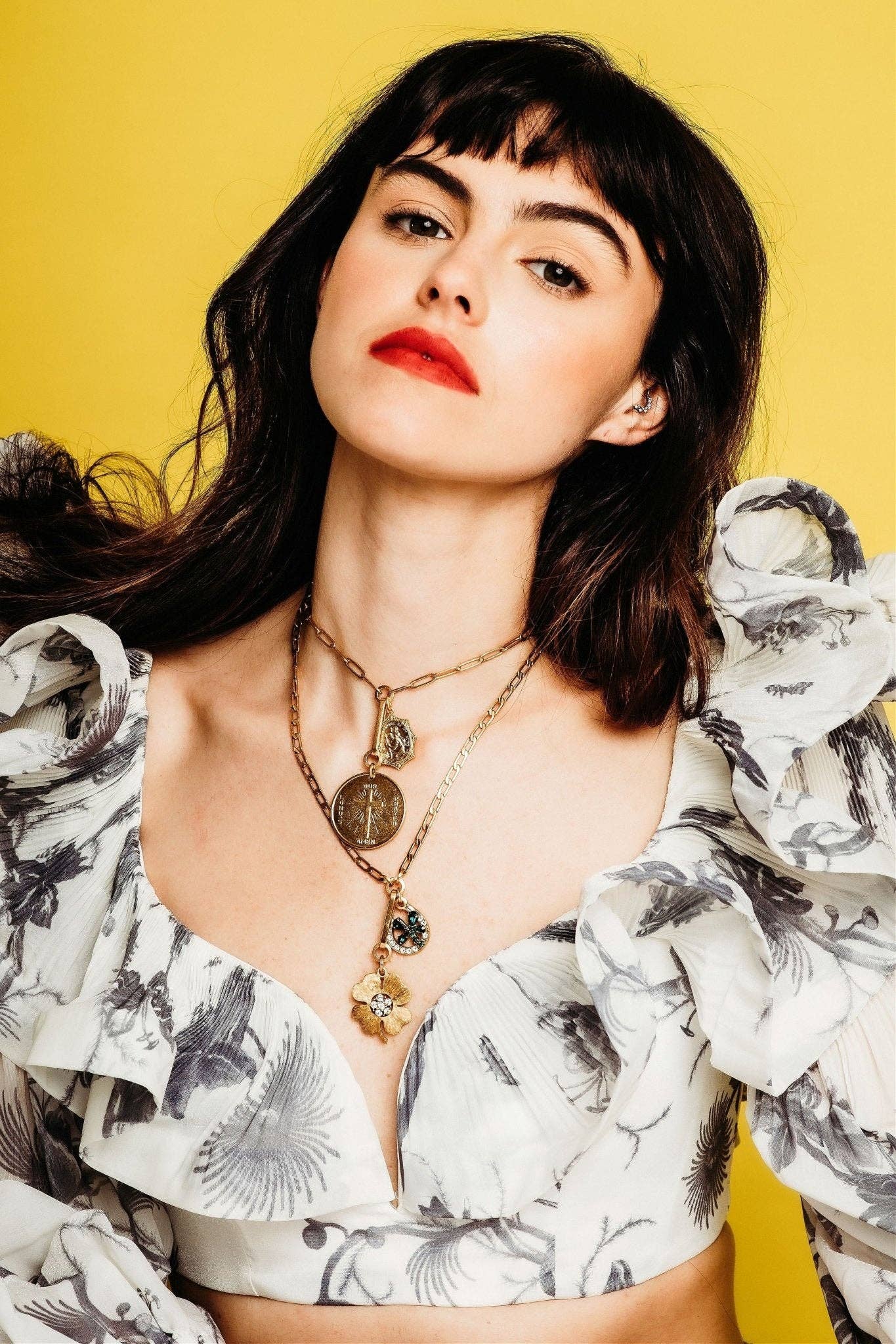 Elizabeth Cole St. Christopher Necklace: Golden Glow