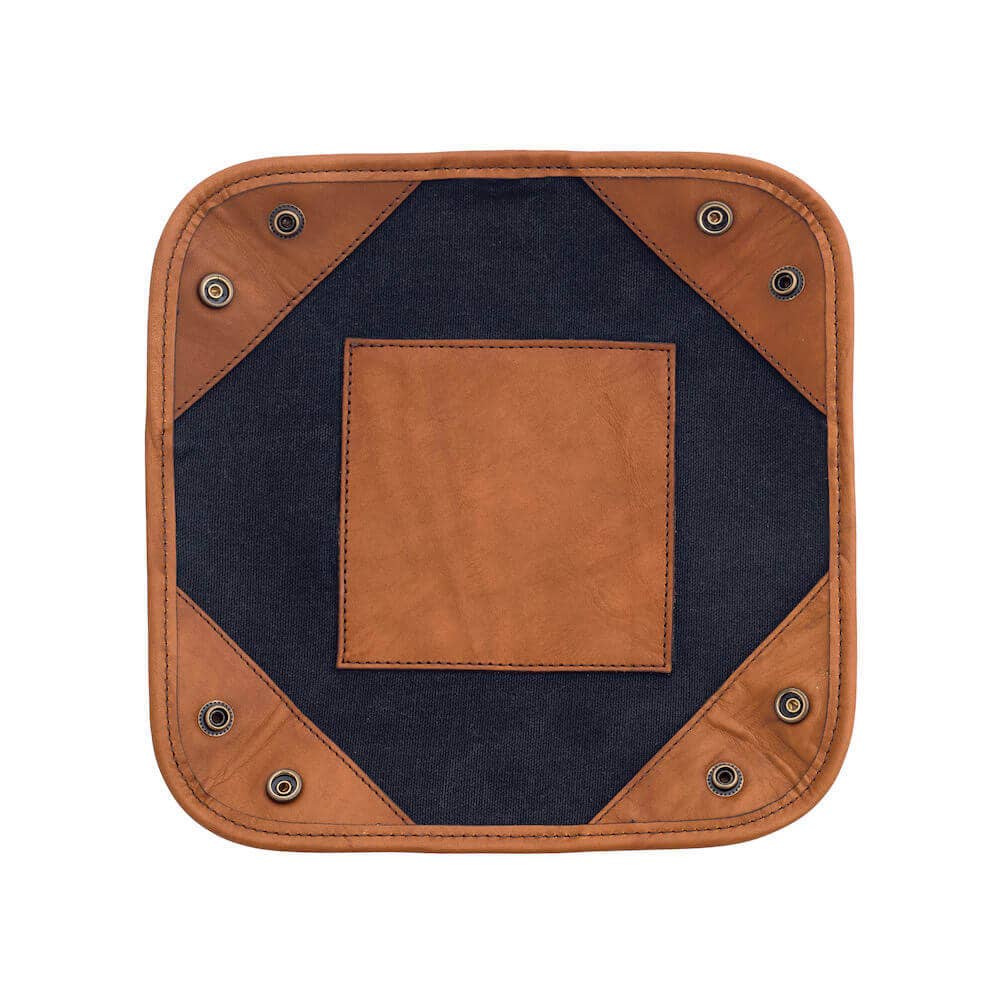 Mission Mercantile Campaign Waxed Canvas Desk Caddy: Hickory / Navy