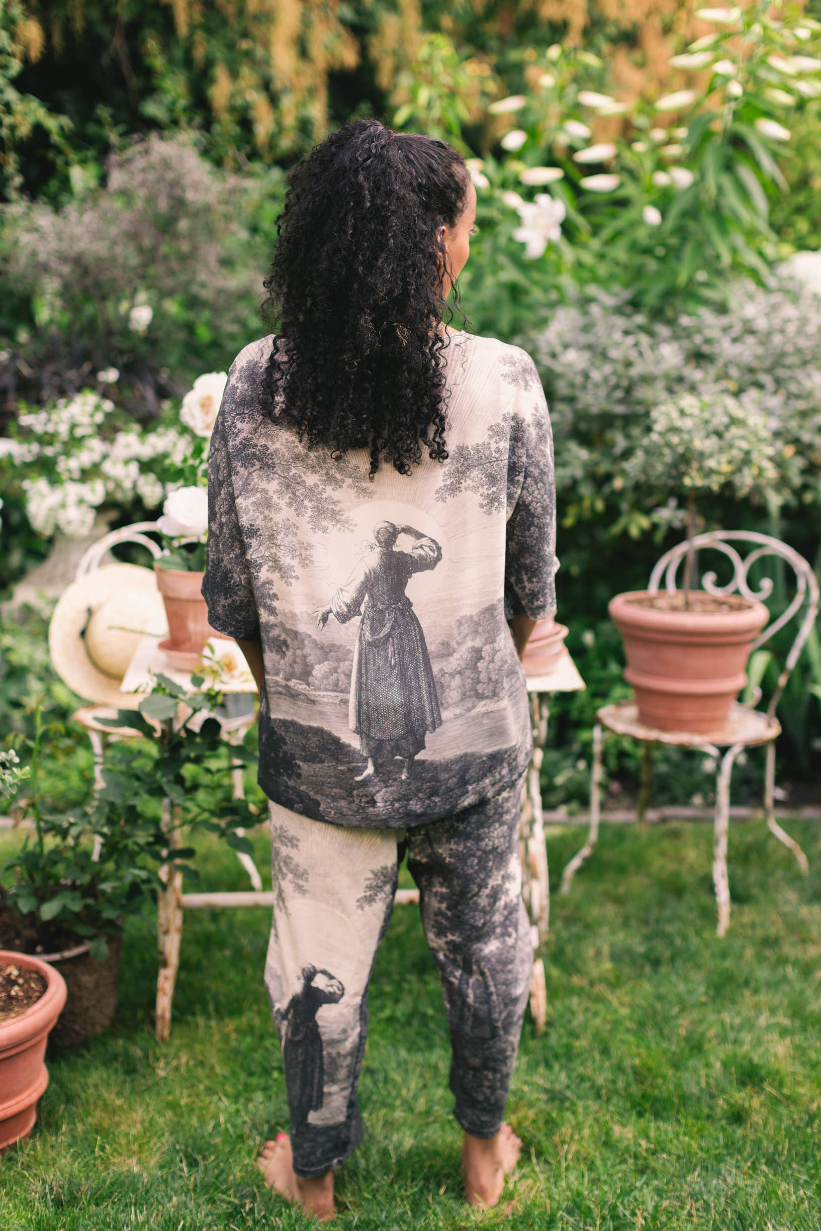 Market of Stars Still I Rise Linen Cropped Artist Pant w/ Sunrise