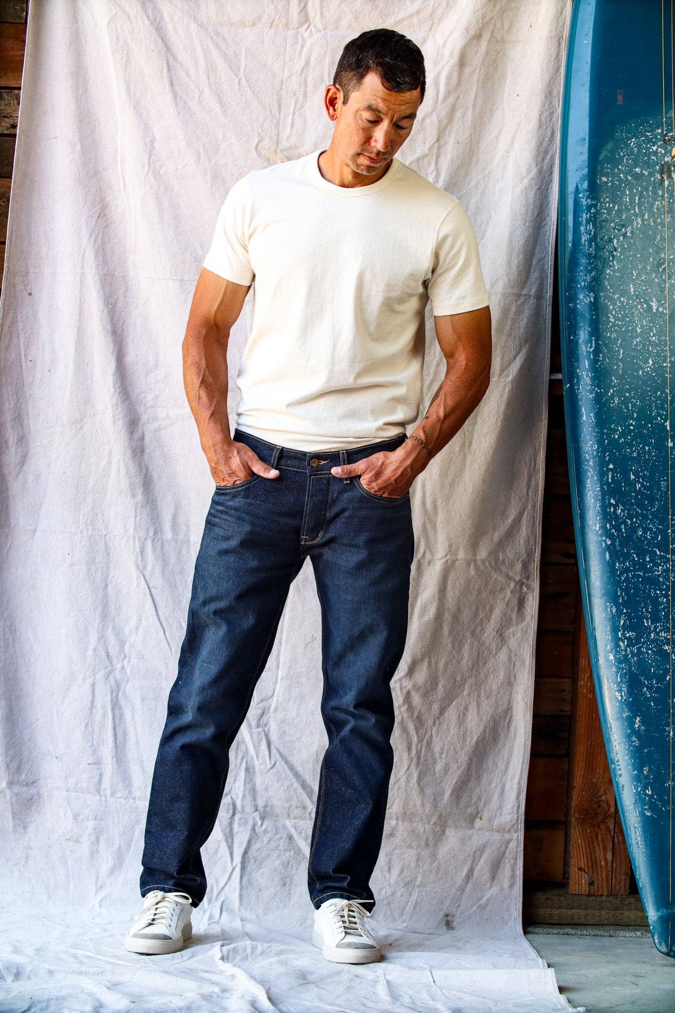 WiesMade Paul Jean Straight Slim Fit Jean: Ocean Wash
