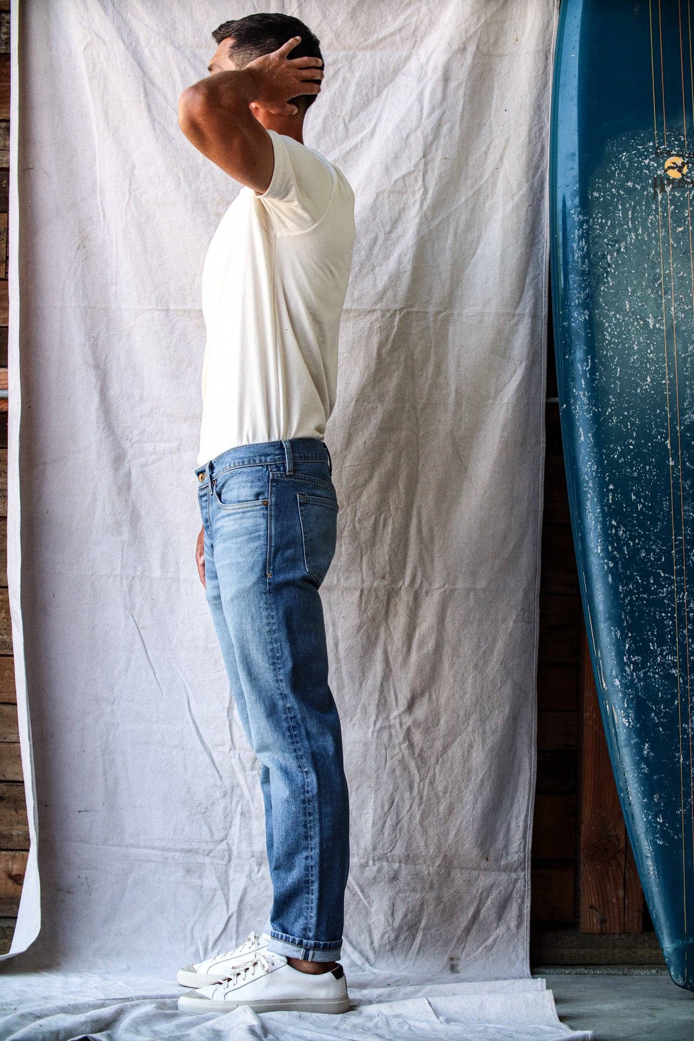 WIESMADE Paul Fit Jean | Salt Wash Straight Slim Fit: Salt Wash / WAIST 36 / LENGTH 32.5