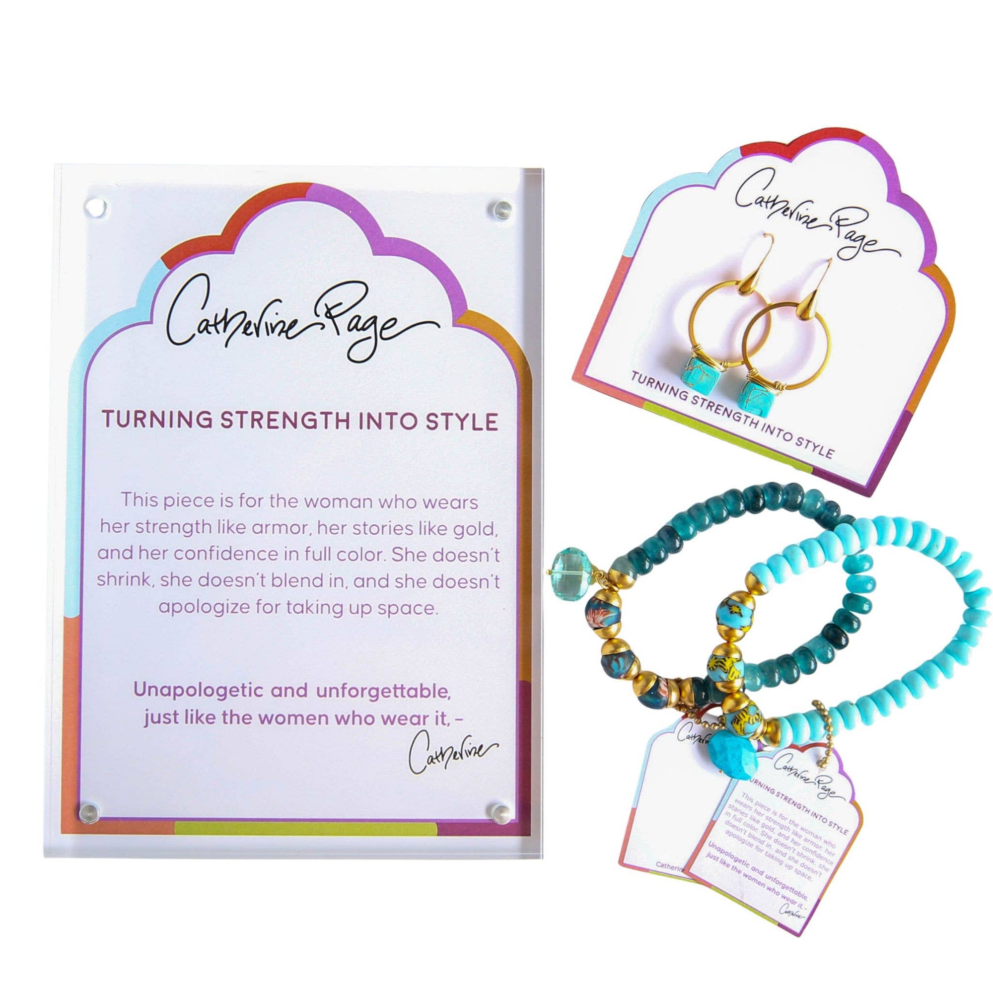 Catherine Page Skittles Elastic Bracelet in Aura Orange