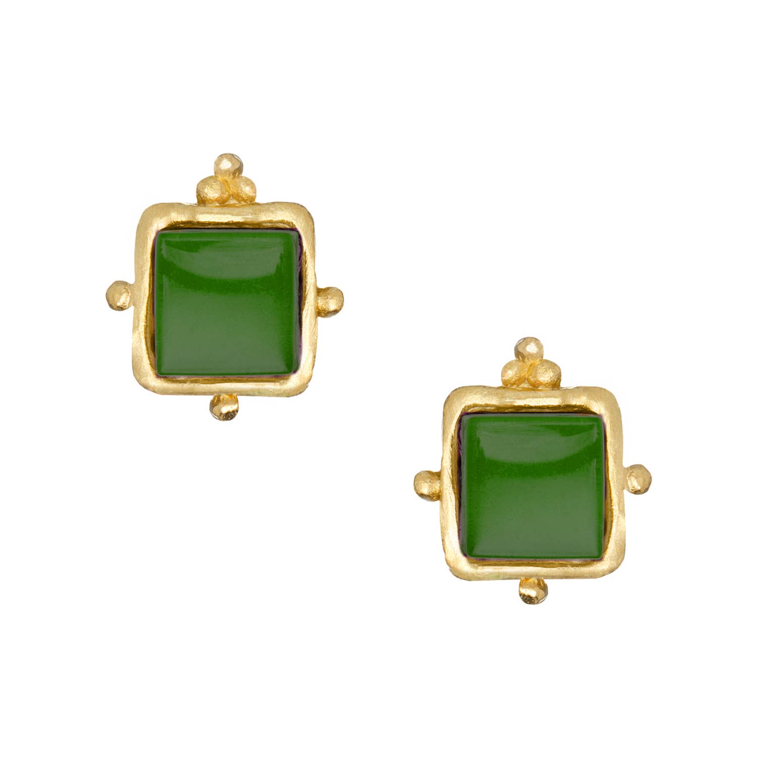 Susan Shaw Charlotte Studs: Emerald Green