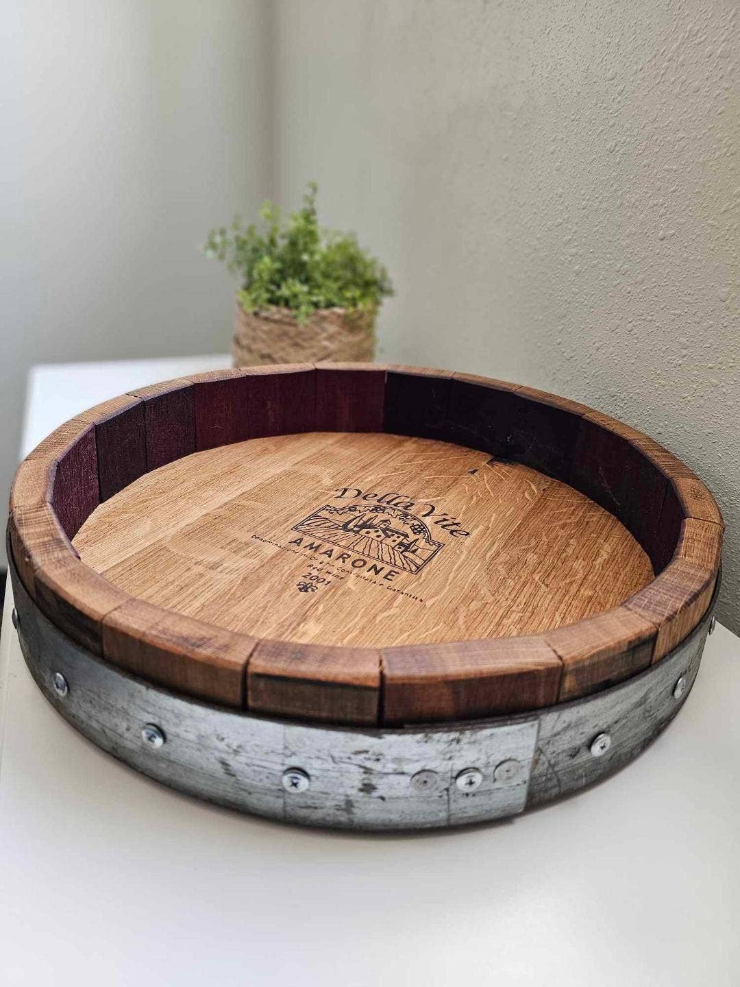 Sono Inspired Small Wine Barrel Lazy Susan
