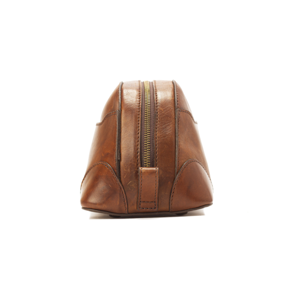 Mission Mercantile Heritage Leather Stateroom Wash Bag: Smoke