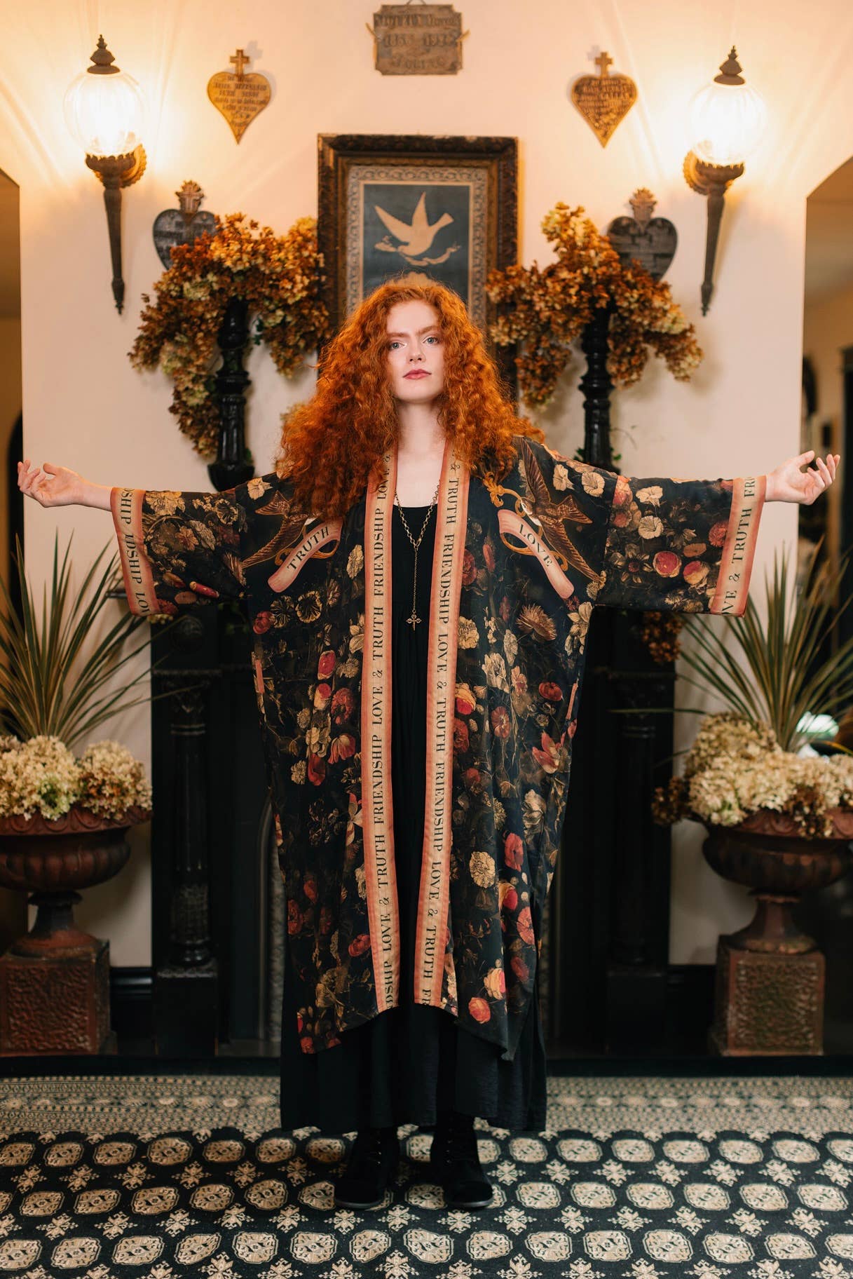 Market of Stars Heart of Gold Opera Duster Kimono