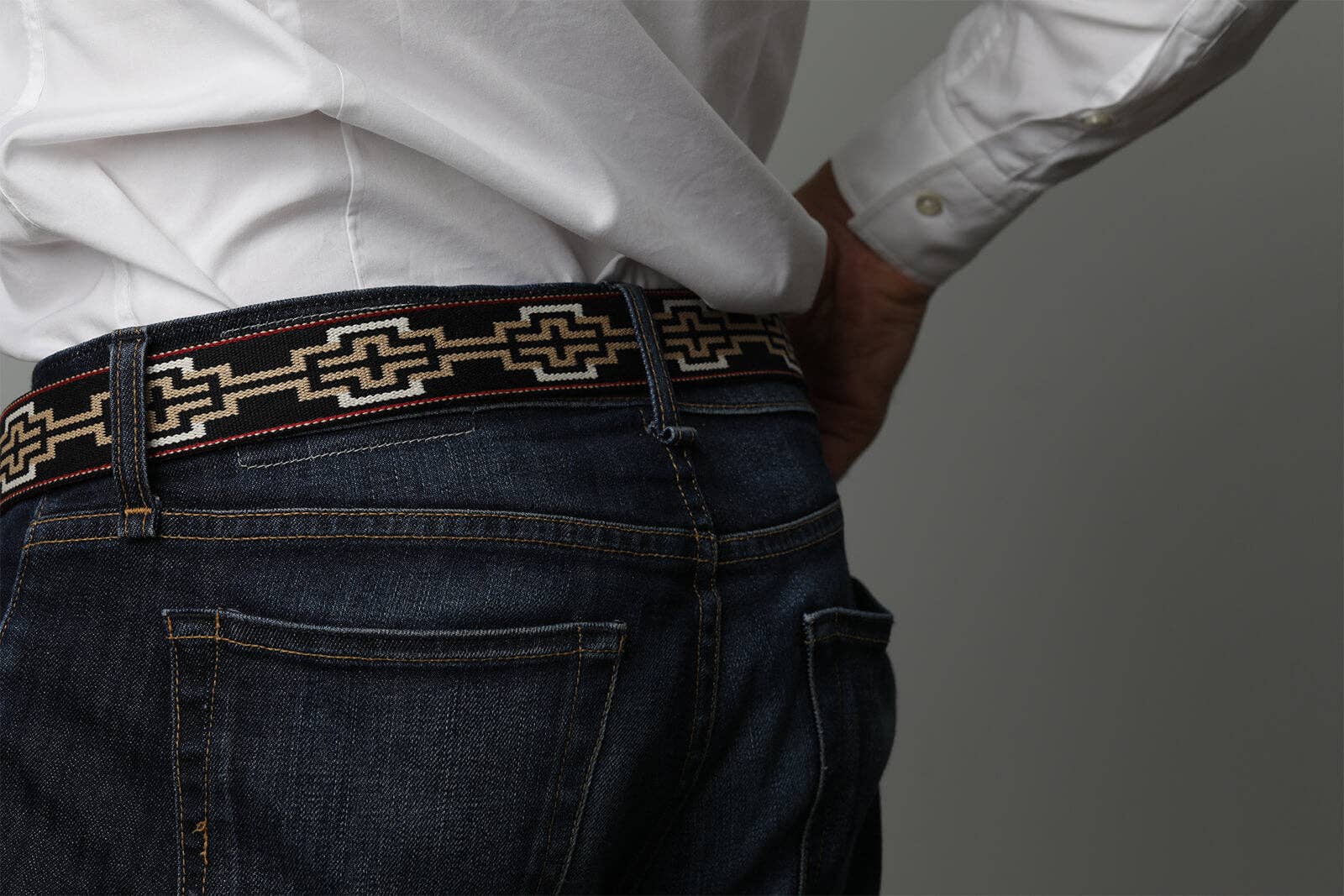 LA MATERA Limited Edition: Caballero Black Leather Woven Belt