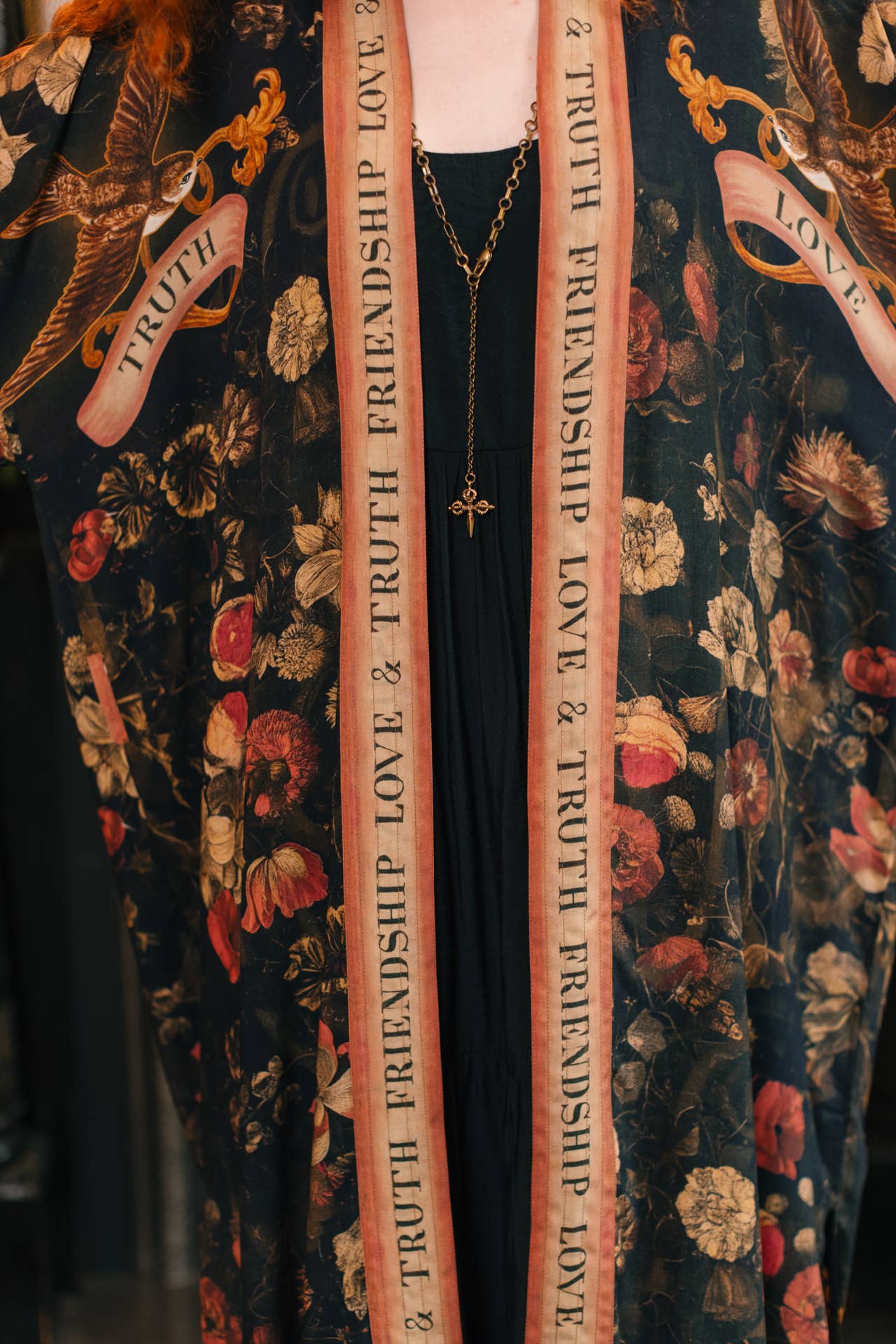 Market of Stars Heart of Gold Opera Duster Kimono