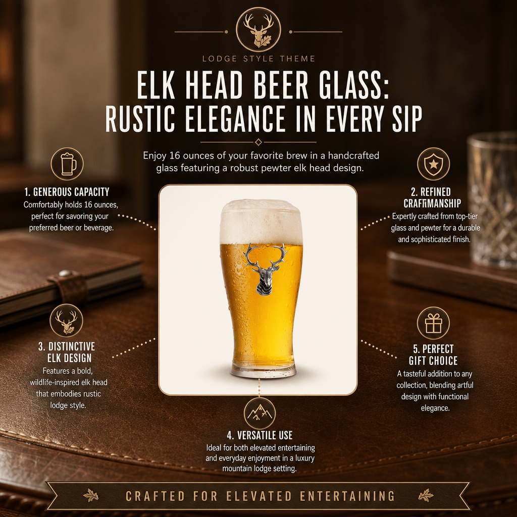 VAGABOND HOUSE Elk Head Beer Glass