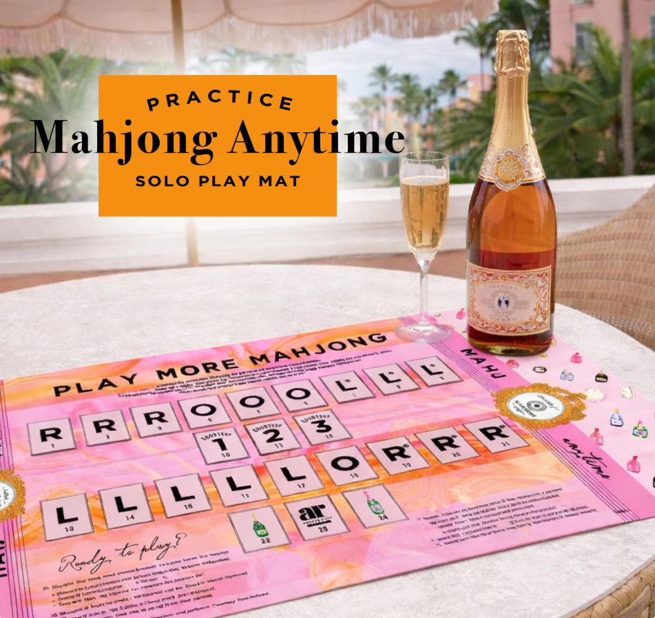 Anders Ruff Champagne &amp; Mahj Solo Practice Mahjong Mat | Solo Play