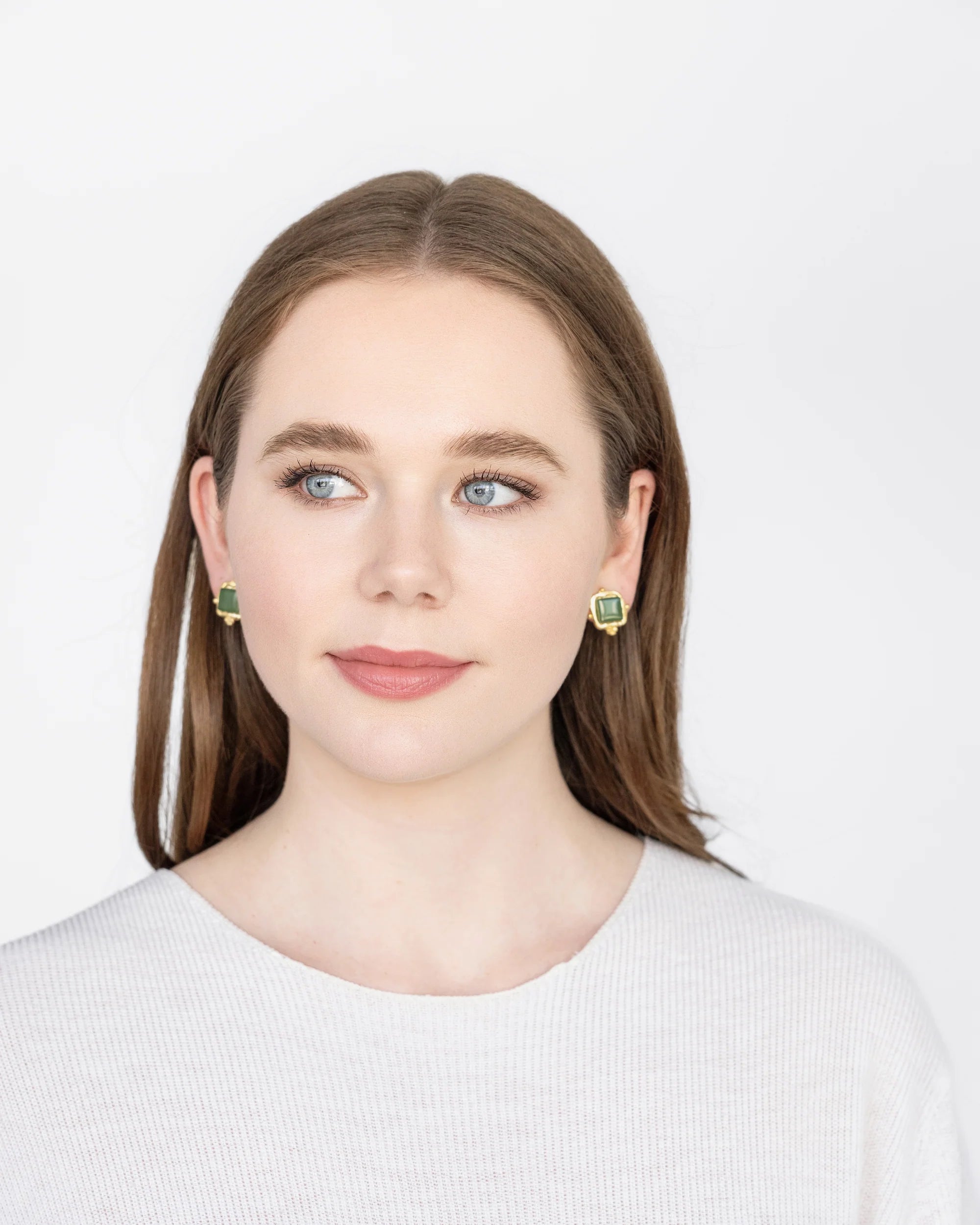 Susan Shaw Charlotte Studs: Emerald Green