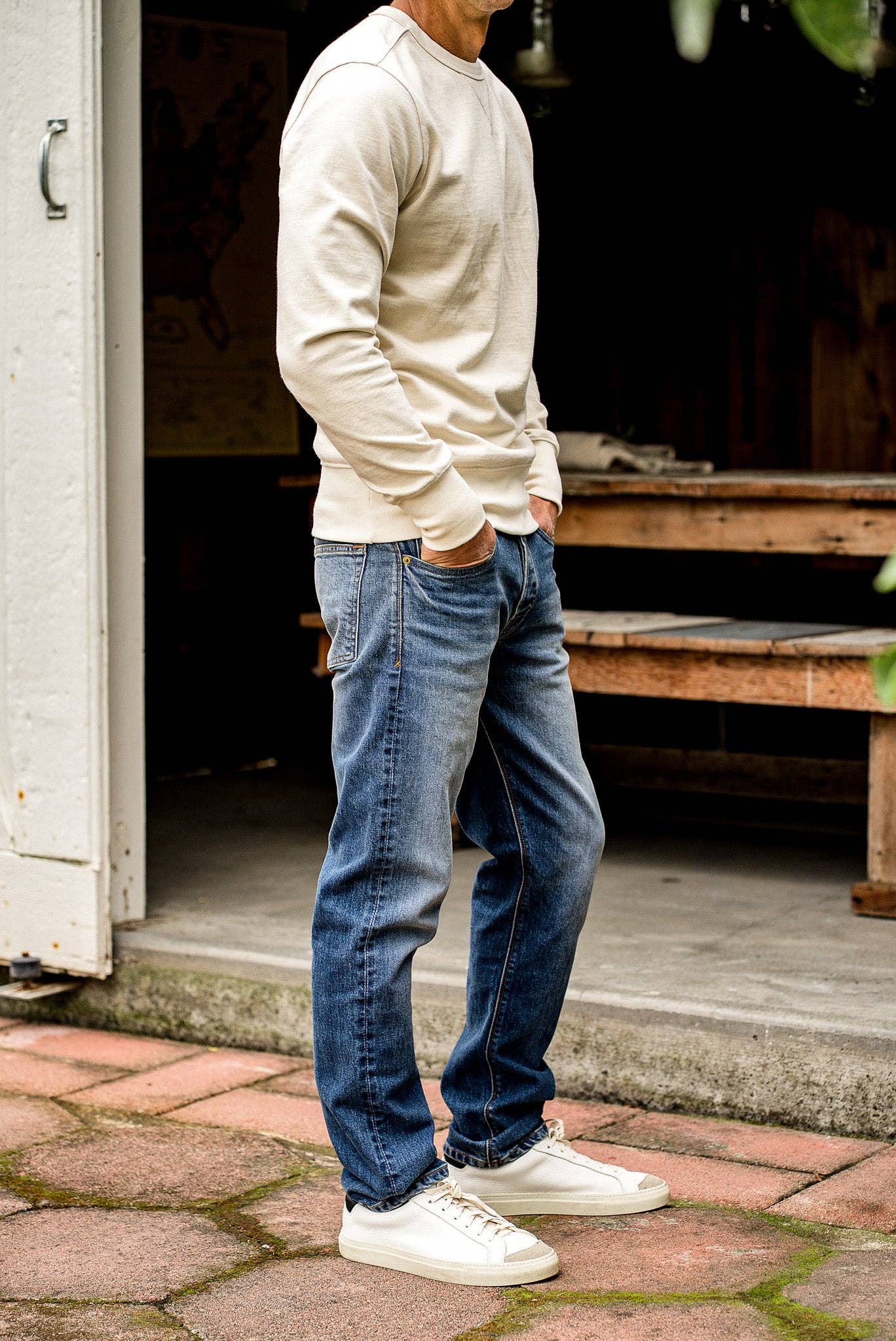 WIESMADE Jack Fit Jeans | River Wash Loose Straight Cut: River Wash