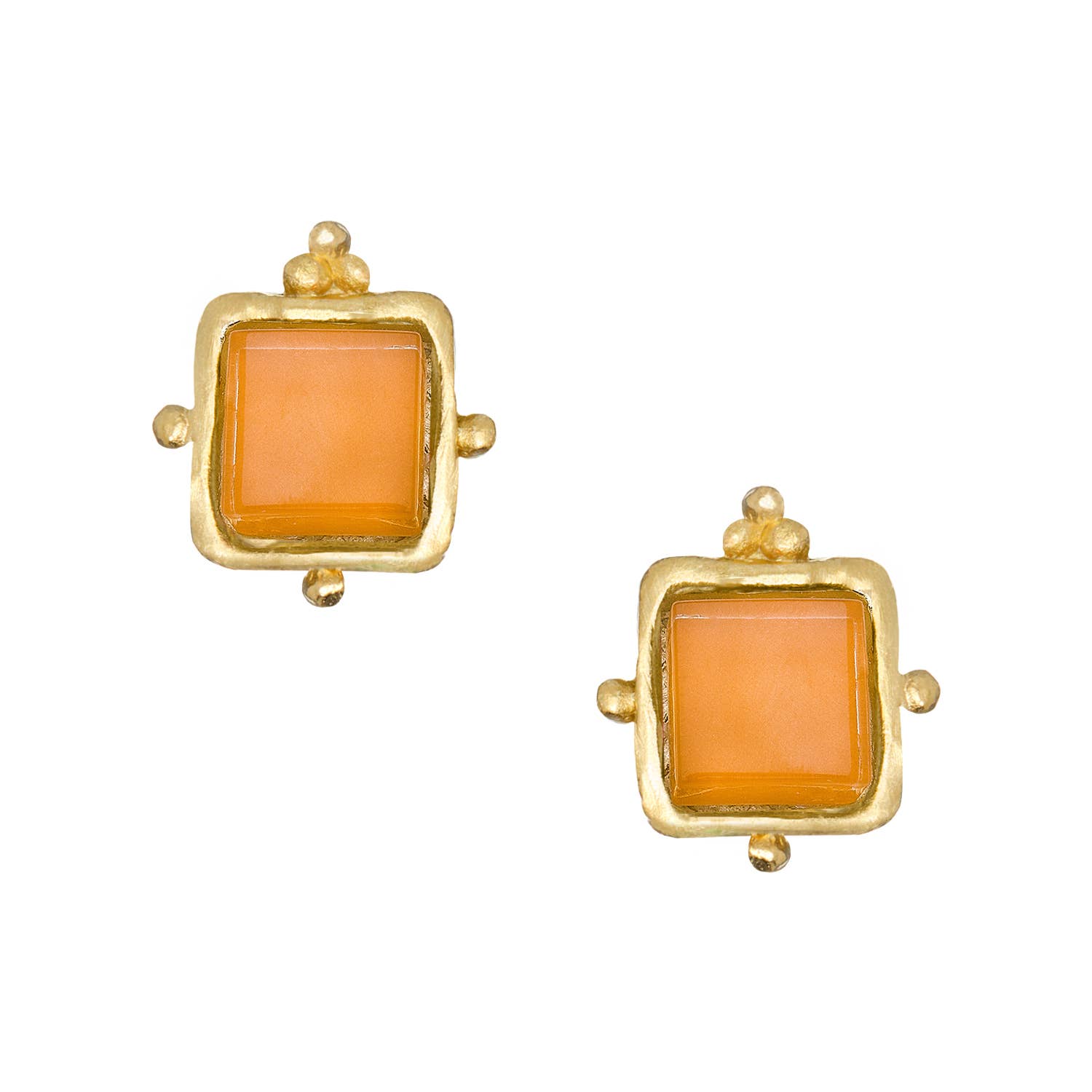 Susan Shaw Charlotte Studs - Tangerine