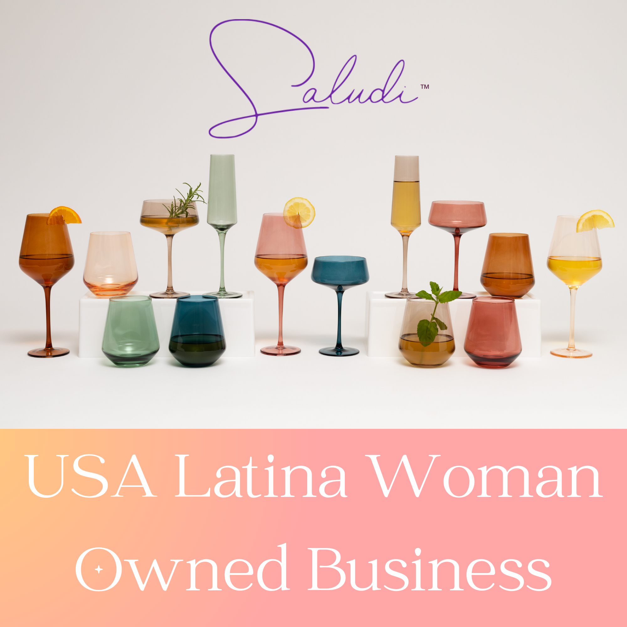 Saludi Glassware Multi-Colored Wine Glasses: Multi-Colored