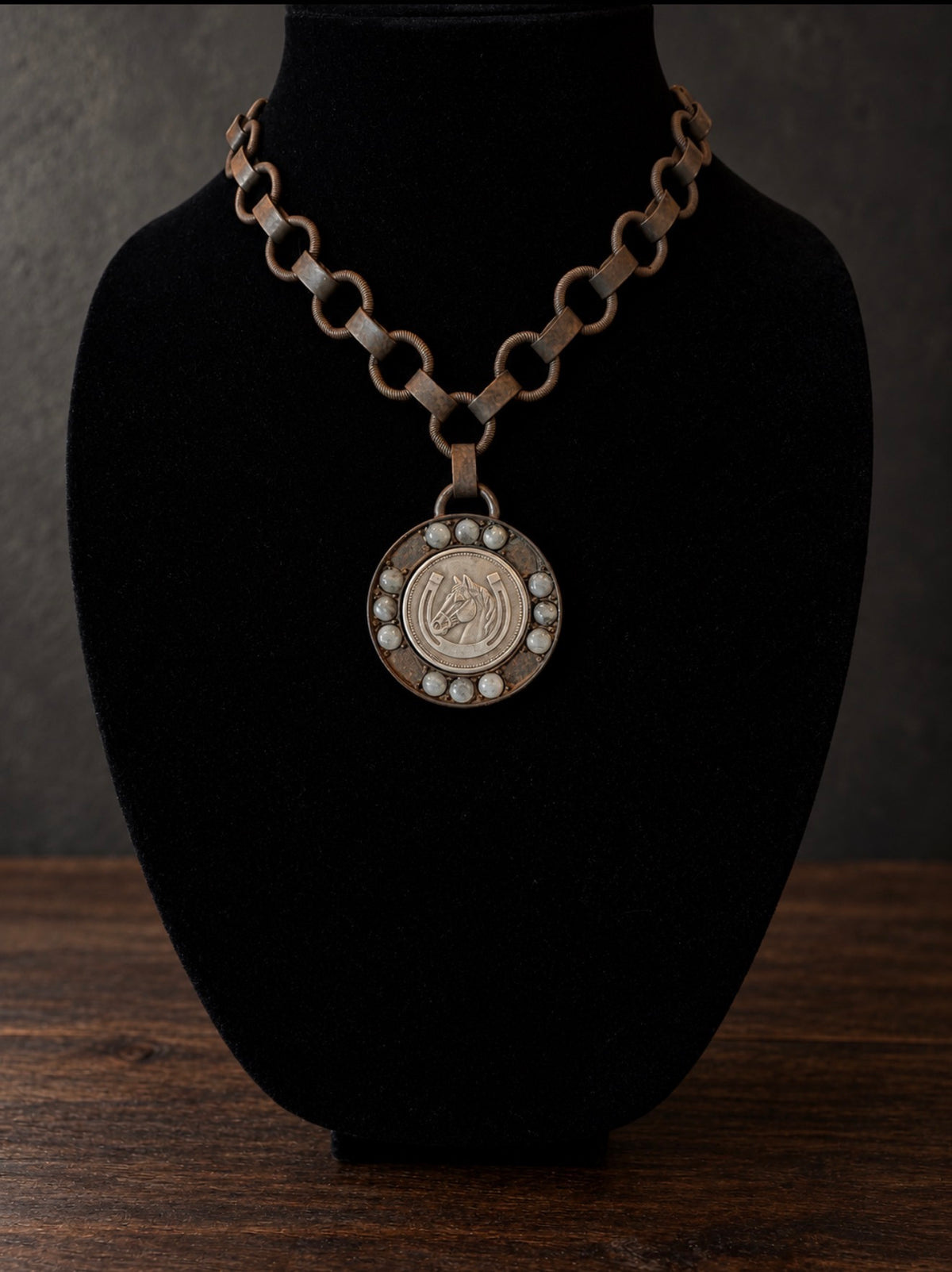V2 Brown Horseshoe Pendant