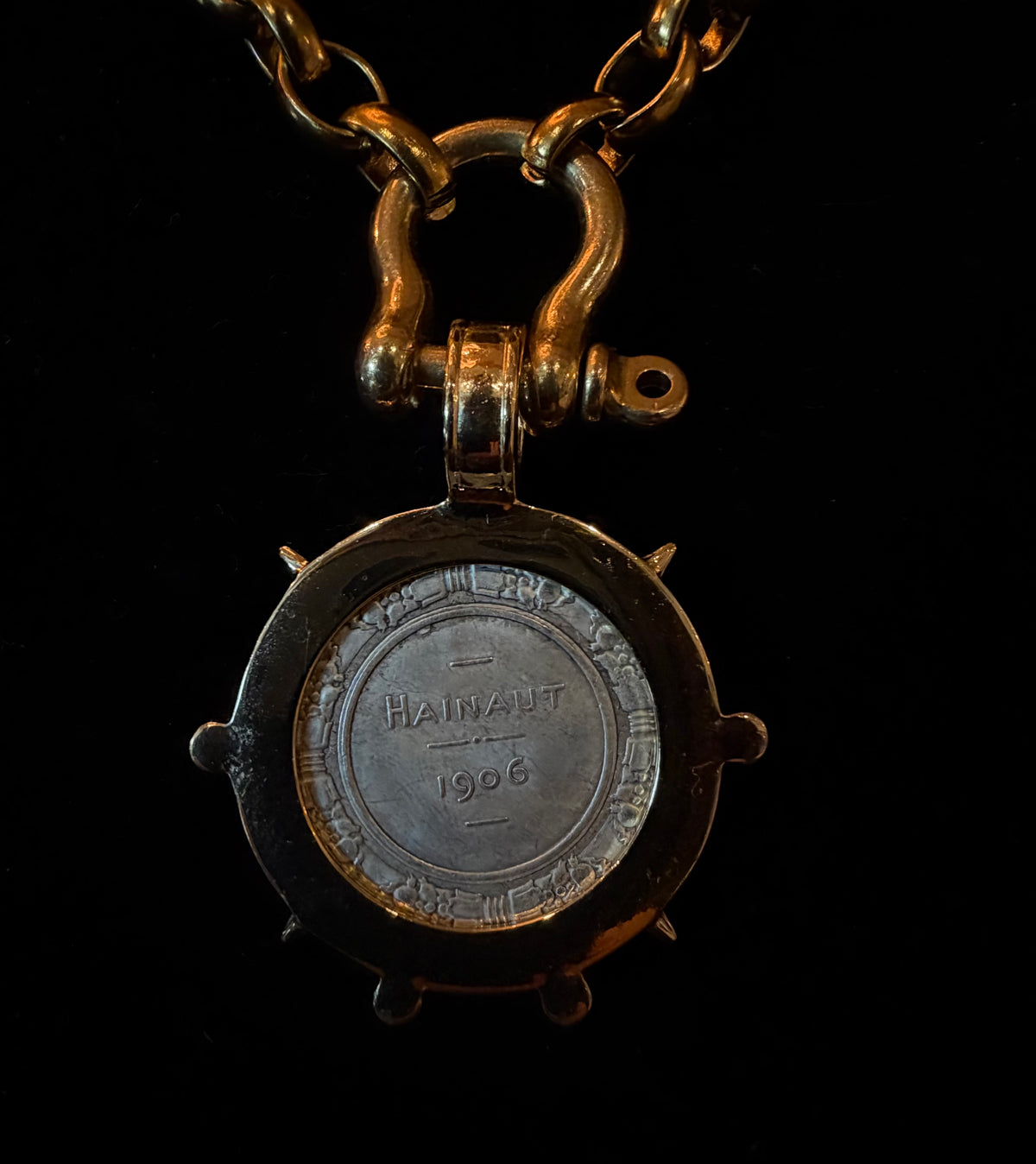 V2 Horse Coin on Shackle Necklace