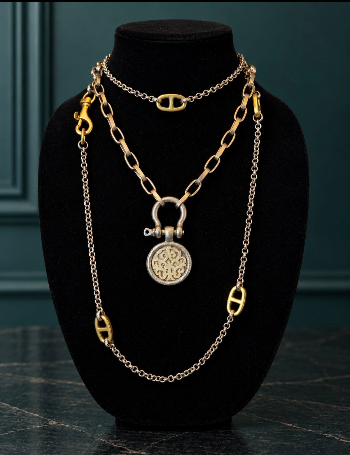 V2 Large "H" Necklace