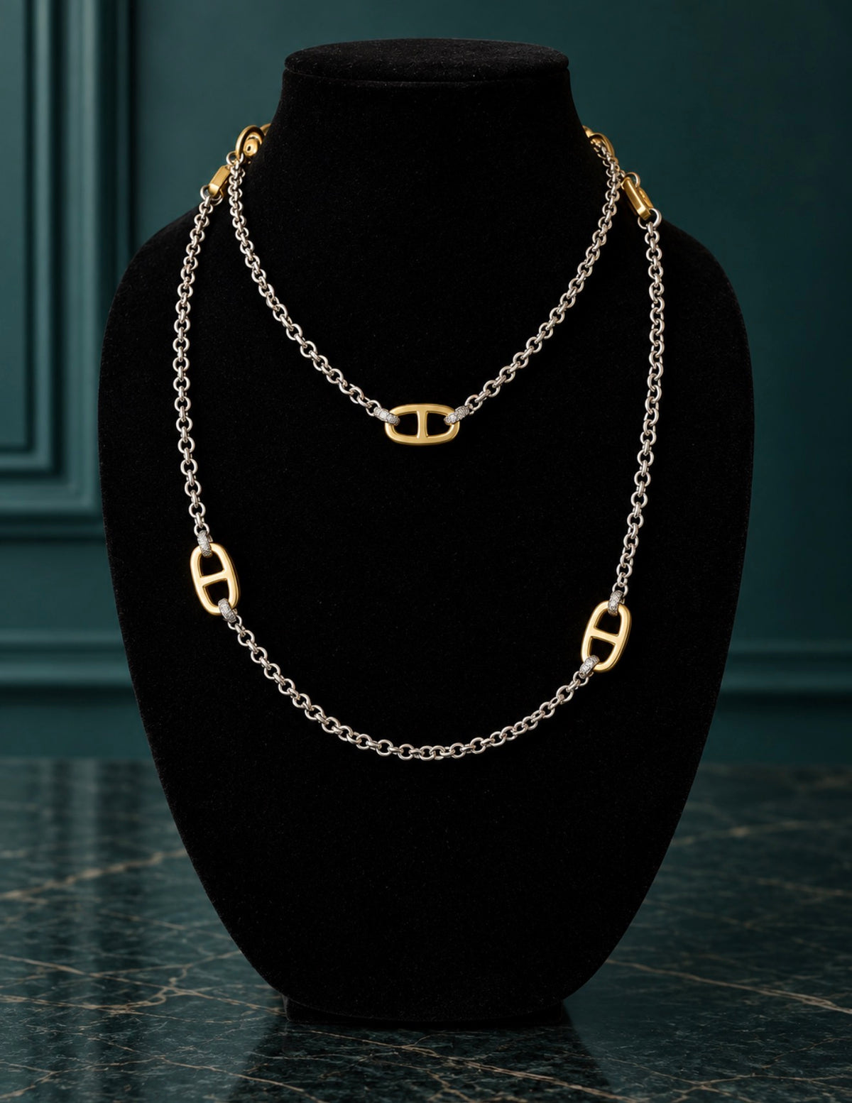 V2 Large "H" Necklace