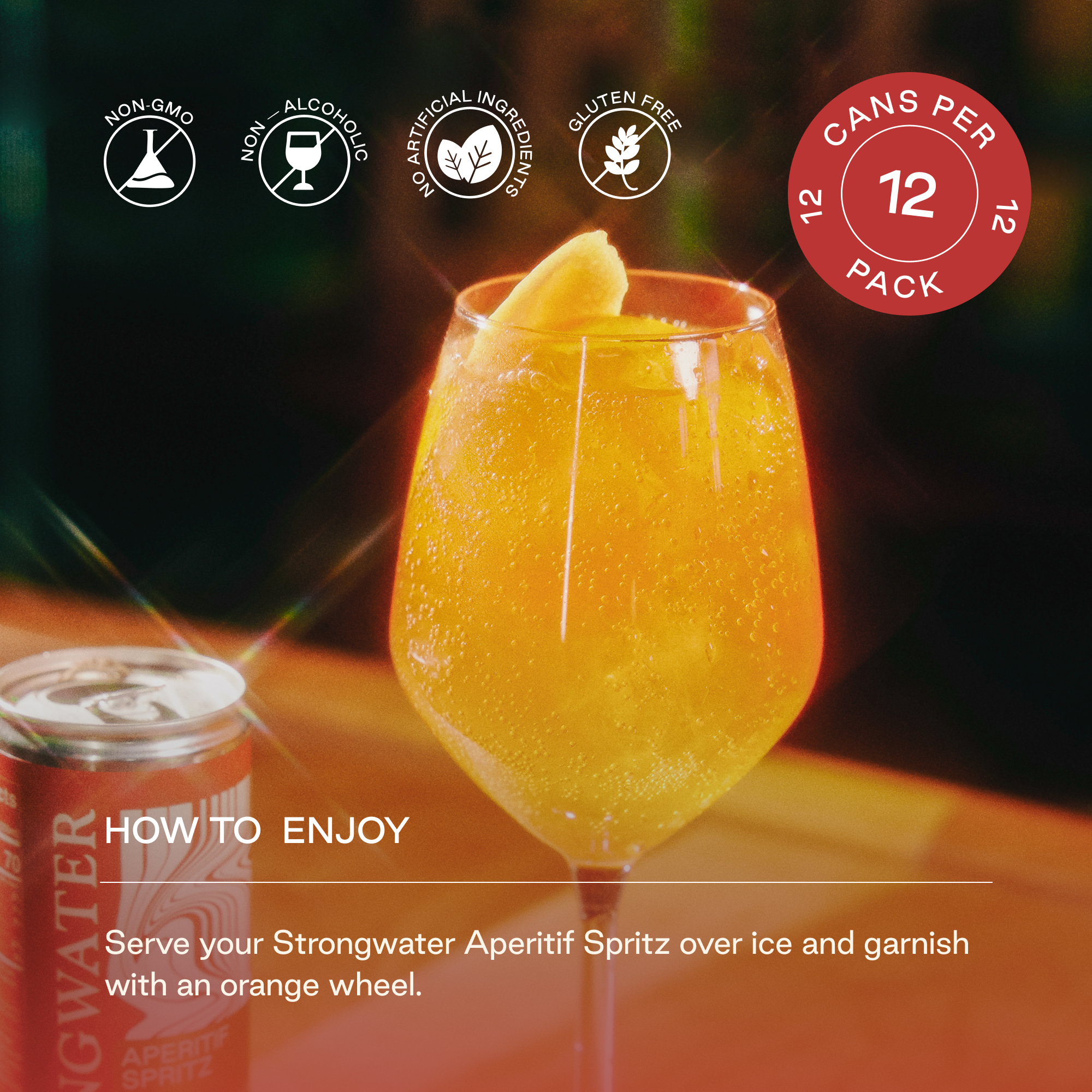 Strongwater Sparkling NA Aperitif Spritz - Aperol Spritz Mocktail