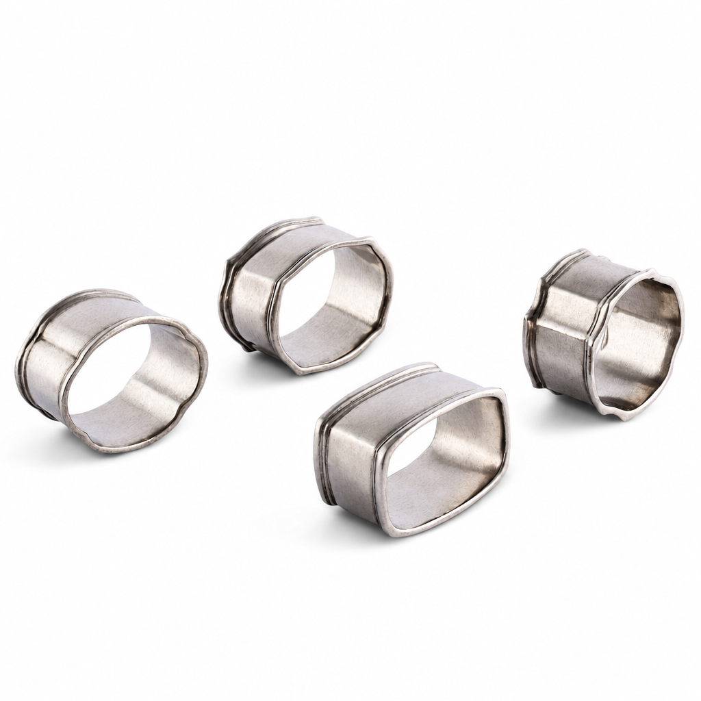 VAGABOND HOUSE Pewter Classic Napkin Ring Set (4)