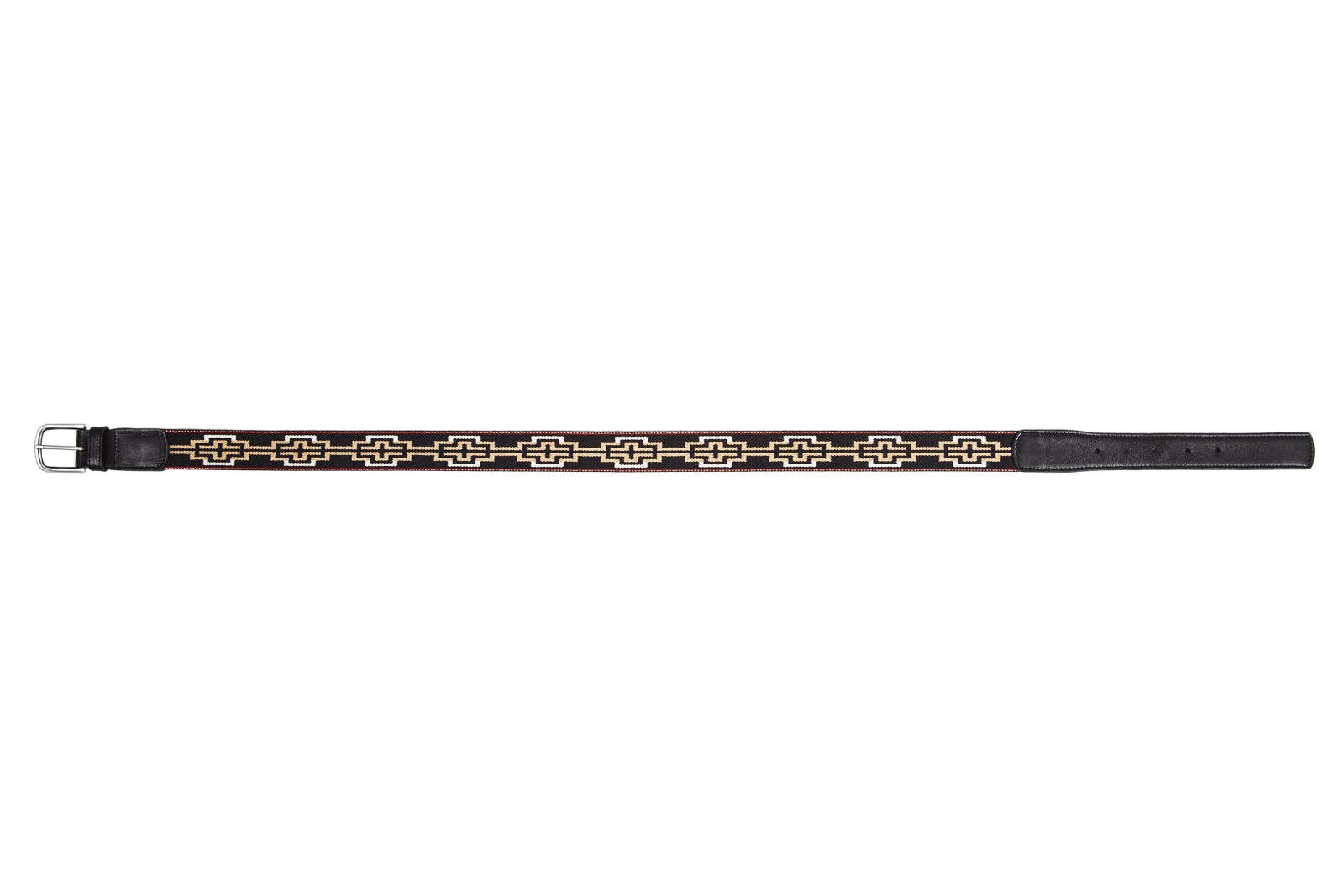 LA MATERA Limited Edition: Caballero Black Leather Woven Belt