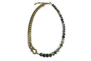 Rachel Nathan Shackle Duo African Turquoise Coin Necklace