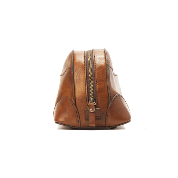 Mission Mercantile Heritage Leather Stateroom Wash Bag: Smoke