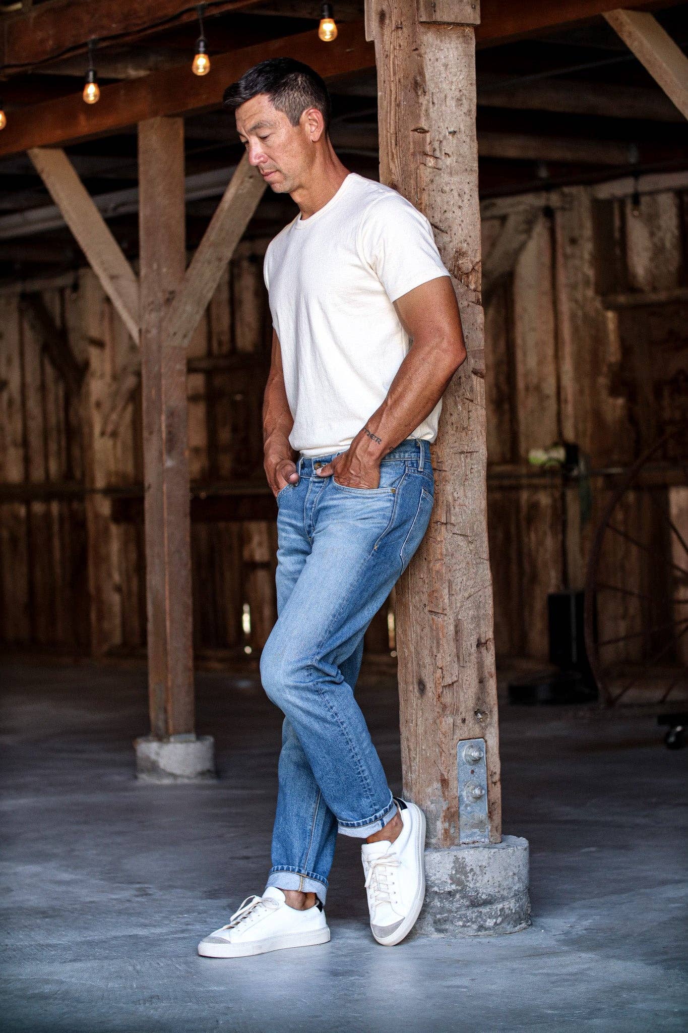 WIESMADE Paul Fit Jean | Salt Wash Straight Slim Fit: Salt Wash / WAIST 36 / LENGTH 32.5