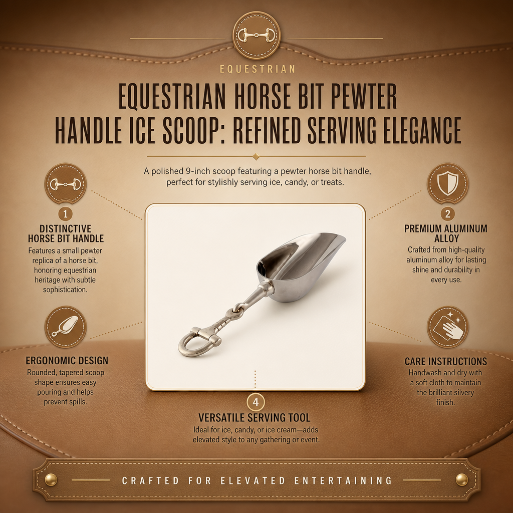 VAGABOND HOUSE Equestrian Horse Bit Pewter Handle Ice Scoop