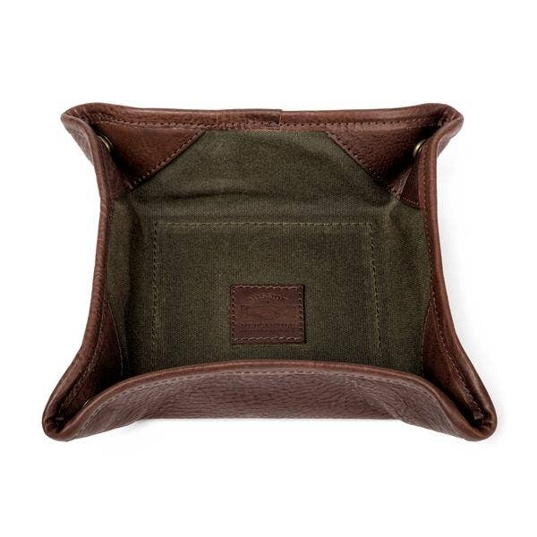 Mission Mercantile Campaign Waxed Canvas Desk Caddy: Hickory / Navy