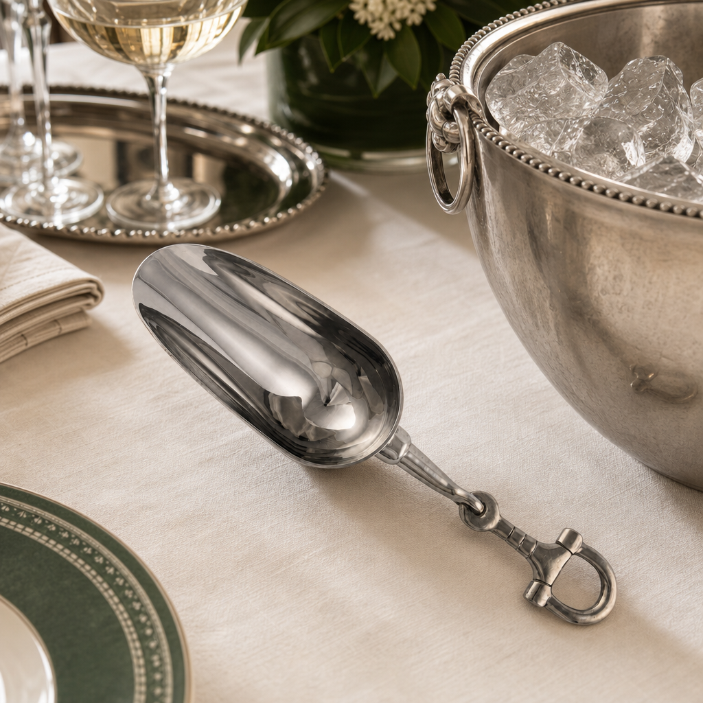 VAGABOND HOUSE Equestrian Horse Bit Pewter Handle Ice Scoop