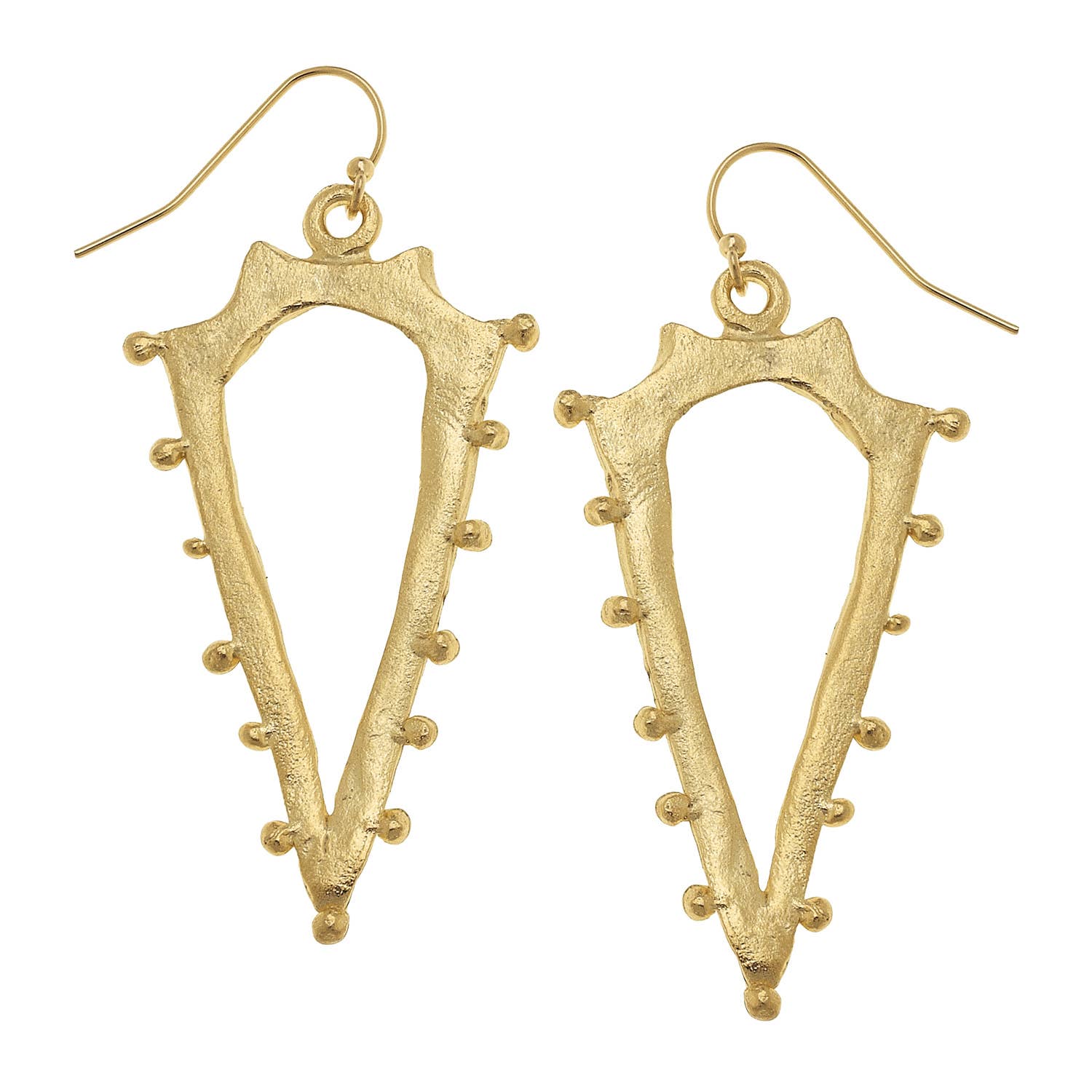 Susan Shaw Gold Cut Out Earrings