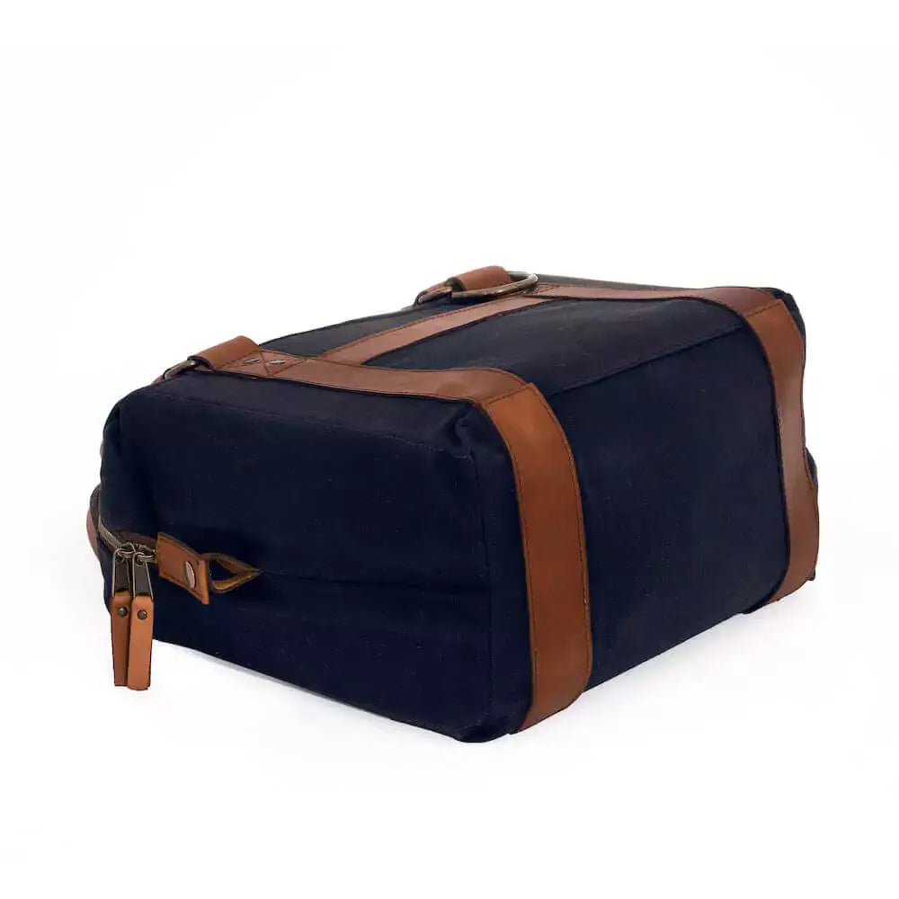 Mission Mercantile White Wing Waxed Canvas Cooler: Smoke / Brown