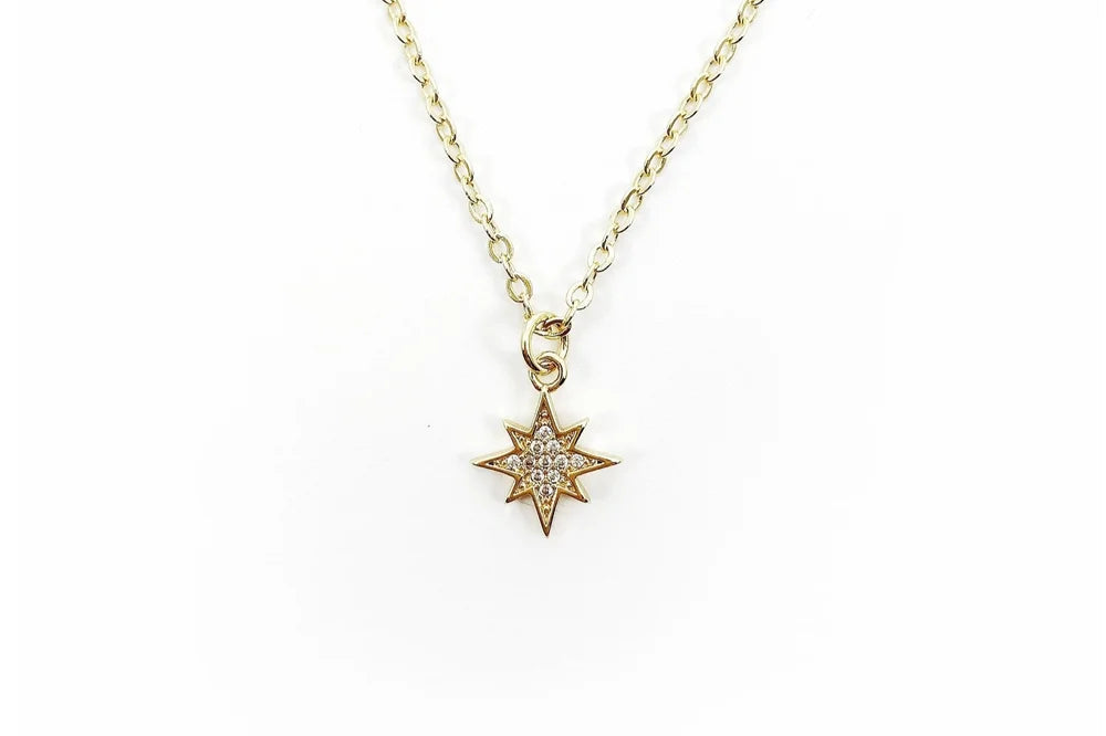 Rachel Nathan Pave North Star (Crystal) Necklace
